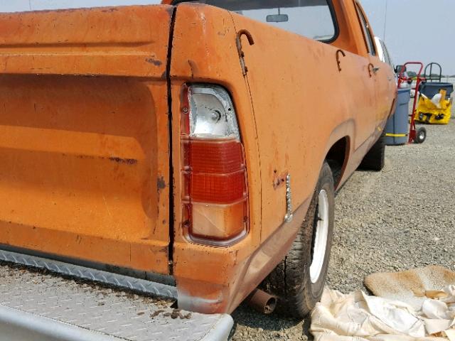 D14AF3S165175 - 1973 DODGE 100 ORANGE photo 9