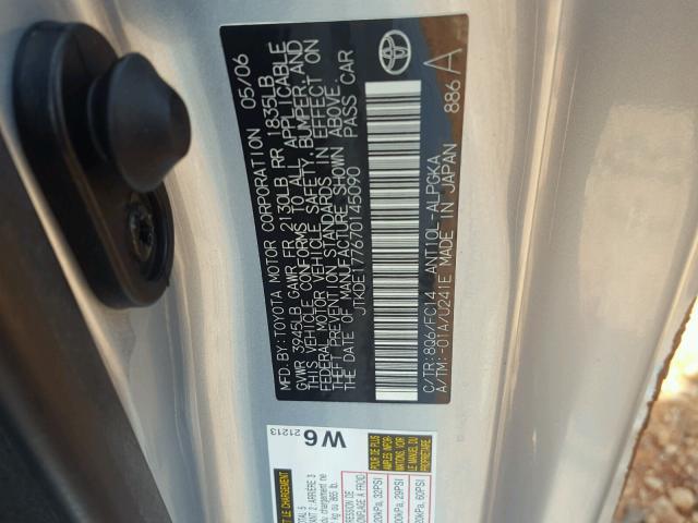 JTKDE177670145090 - 2007 TOYOTA SCION TC 蓝色 照片 10