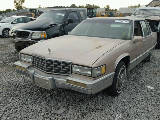 1G6CB53BXM4225772 - 1991 CADILLAC FLEETWOOD GOLD photo 2