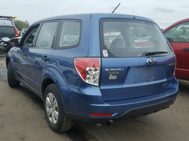 JF2SH61669H784577 - 2009 SUBARU FORESTER BLUE photo 3