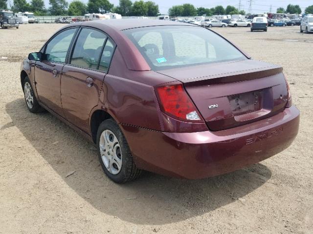 1G8AJ52FX3Z161935 - 2003 SATURN ION LEVEL MAROON photo 3