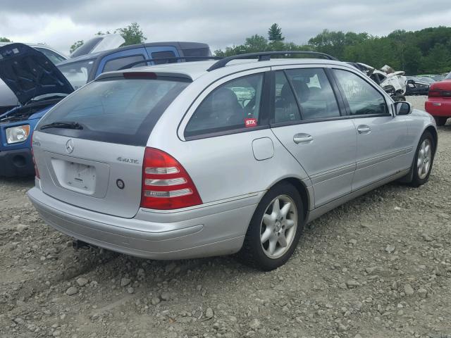 WDBRH81J93F416859 - 2003 MERCEDES-BENZ C 240 SPOR SILVER photo 4