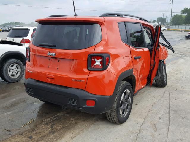 ZACCJBAB1JPH11482 - 2018 JEEP RENEGADE S ORANGE photo 4