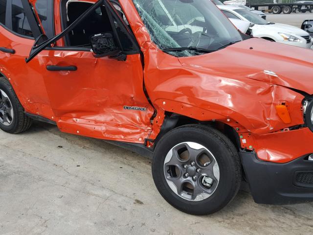 ZACCJBAB1JPH11482 - 2018 JEEP RENEGADE S ნარინჯისფერი ფოტო 9