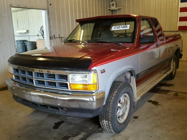 1B7GG23Y4TS538457 - 1996 DODGE DAKOTA TWO TONE photo 2