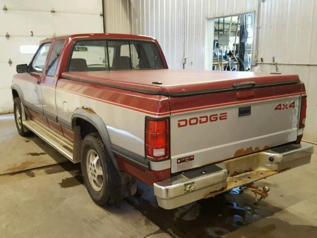 1B7GG23Y4TS538457 - 1996 DODGE DAKOTA TWO TONE photo 3