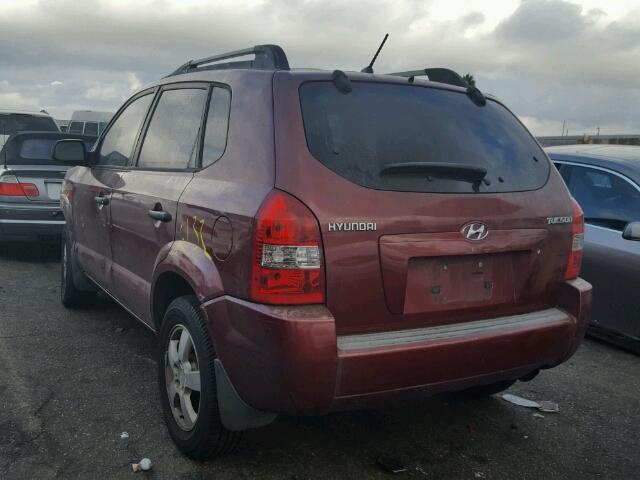 KM8JM12BX7U526390 - 2007 HYUNDAI TUCSON GLS RED photo 3