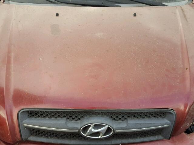 KM8JM12BX7U526390 - 2007 HYUNDAI TUCSON GLS RED photo 7