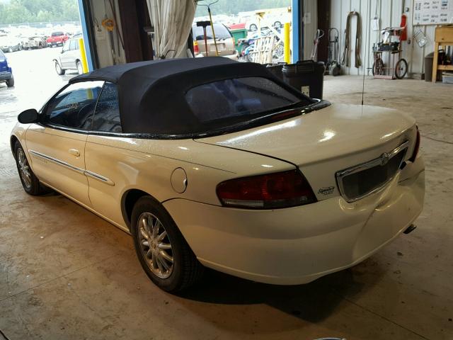 1C3EL65U61N700447 - 2001 CHRYSLER SEBRING LI WHITE photo 3