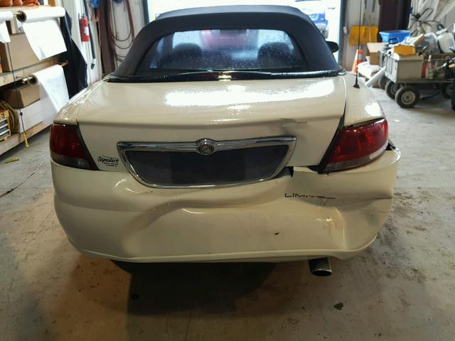 1C3EL65U61N700447 - 2001 CHRYSLER SEBRING LI WHITE photo 9