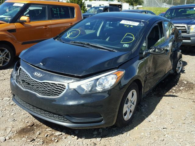 KNAFK4A69E5180391 - 2014 KIA FORTE LX BLACK photo 2