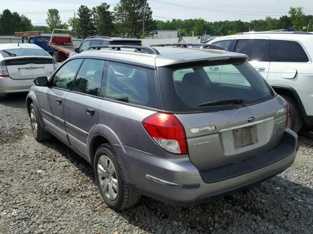 4S4BP60C287352769 - 2008 SUBARU OUTBACK GRAY photo 3