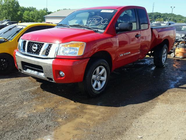 1N6AA0CC7BN309443 - 2011 NISSAN TITAN S RED photo 2