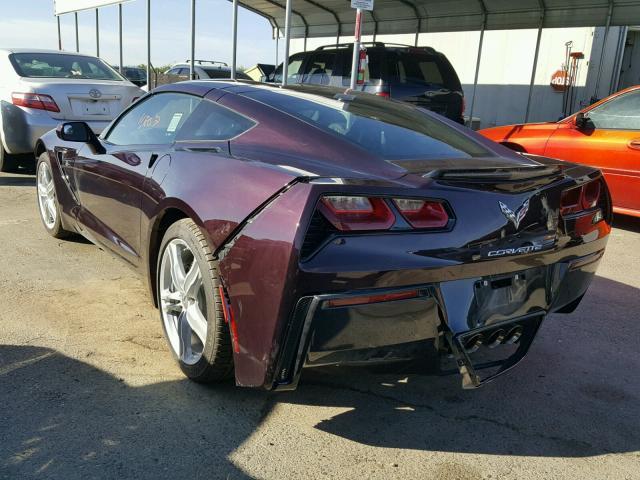 1G1YA2D75H5108382 - 2017 CHEVROLET CORVETTE S MAROON photo 3