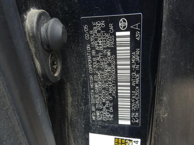 JTKDE177650045276 - 2005 TOYOTA SCION TC 黑色 照片 10