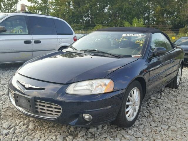 1C3EL55T03N597692 - 2003 CHRYSLER SEBRING BLUE photo 2