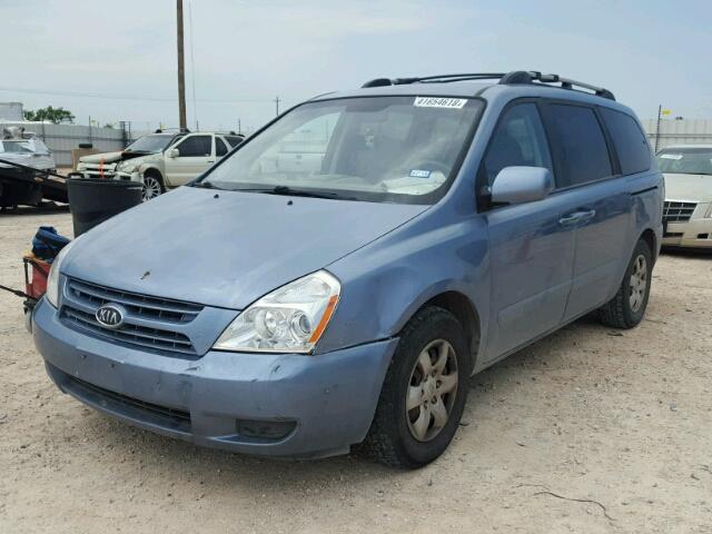 KNDMB233186263345 - 2008 KIA SEDONA EX BLUE photo 2