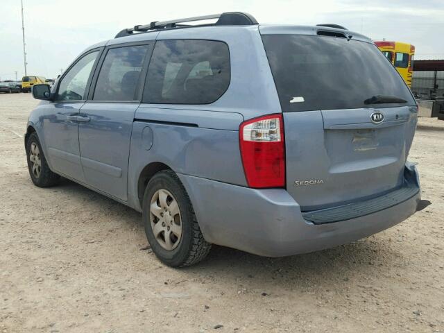 KNDMB233186263345 - 2008 KIA SEDONA EX BLUE photo 3