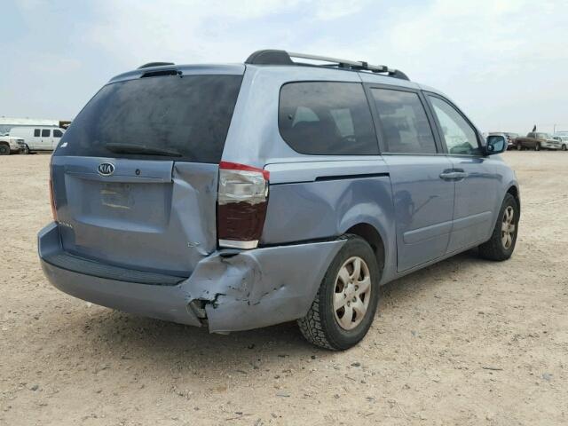 KNDMB233186263345 - 2008 KIA SEDONA EX BLUE photo 4