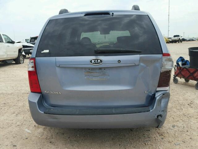 KNDMB233186263345 - 2008 KIA SEDONA EX BLUE photo 9