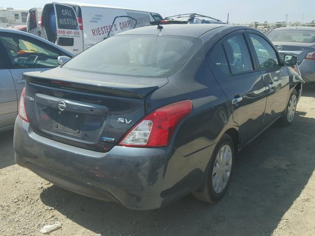 3N1CN7AP3FL803354 - 2015 NISSAN VERSA S BLUE photo 4