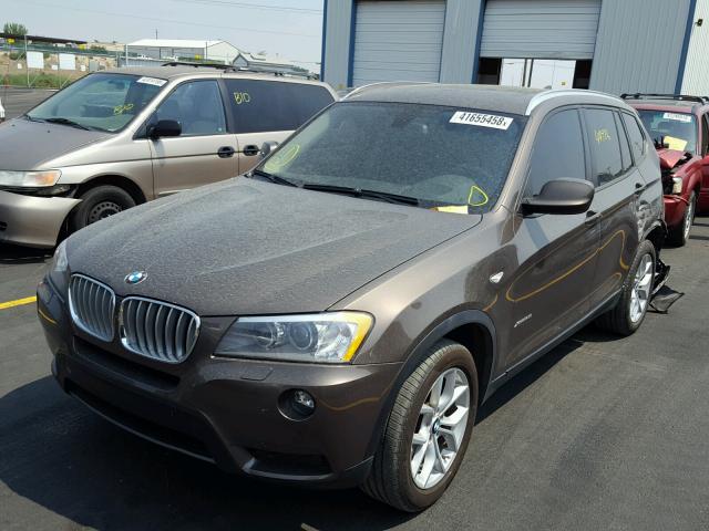 5UXWX7C54EL983890 - 2014 BMW X3 XDRIVE3 BROWN photo 2