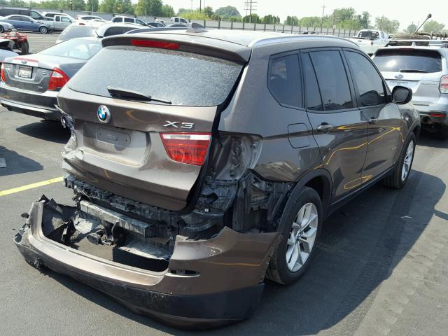 5UXWX7C54EL983890 - 2014 BMW X3 XDRIVE3 BROWN photo 4