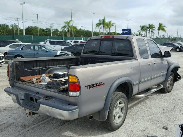 5TBRT34182S252560 - 2002 TOYOTA TUNDRA SILVER photo 4