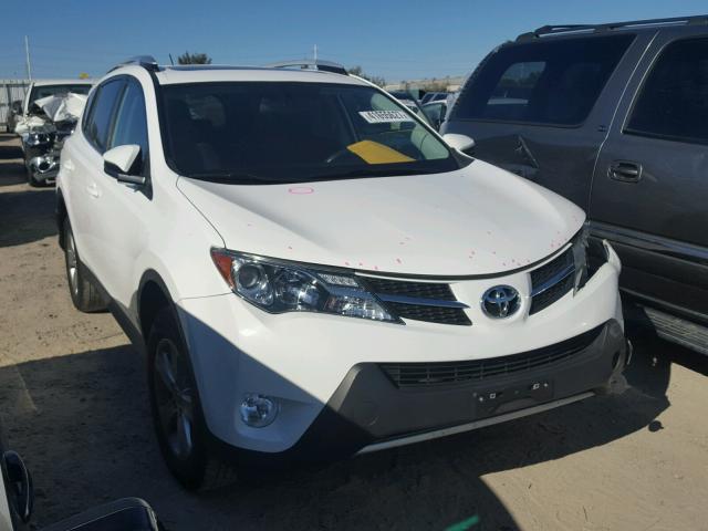 2T3WFREVXFW215794 - 2015 TOYOTA RAV4 XLE WHITE photo 1