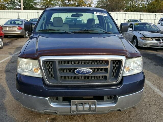 1FTRF12WX4NA79909 - 2004 FORD F150 BLUE photo 9