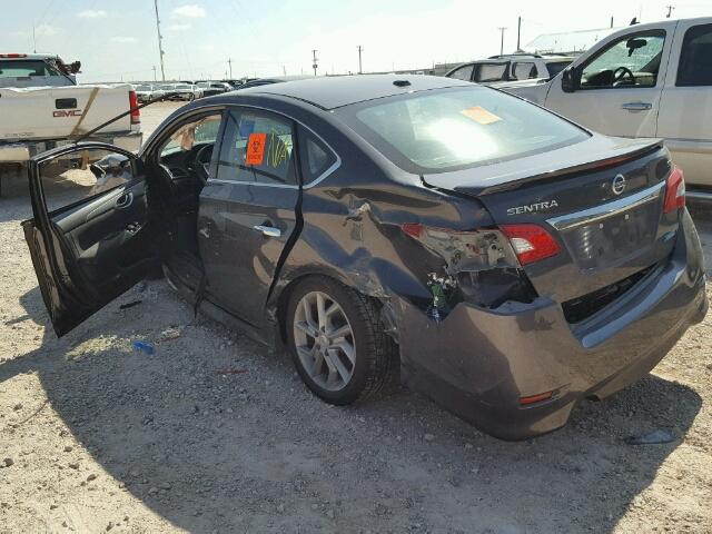 3N1AB7AP5EL630533 - 2014 NISSAN SENTRA S GRAY photo 3