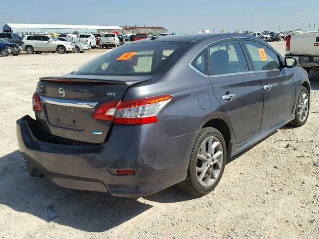 3N1AB7AP5EL630533 - 2014 NISSAN SENTRA S GRAY photo 4