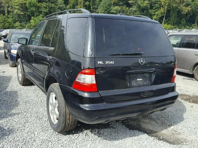 4JGAB57E54A492159 - 2004 MERCEDES-BENZ ML 350 BLACK photo 3