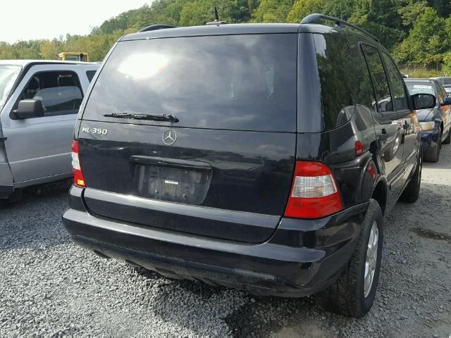 4JGAB57E54A492159 - 2004 MERCEDES-BENZ ML 350 BLACK photo 4