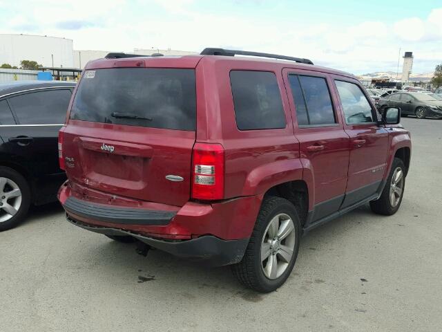 1C4NJRFB7CD524839 - 2012 JEEP PATRIOT LA RED photo 4