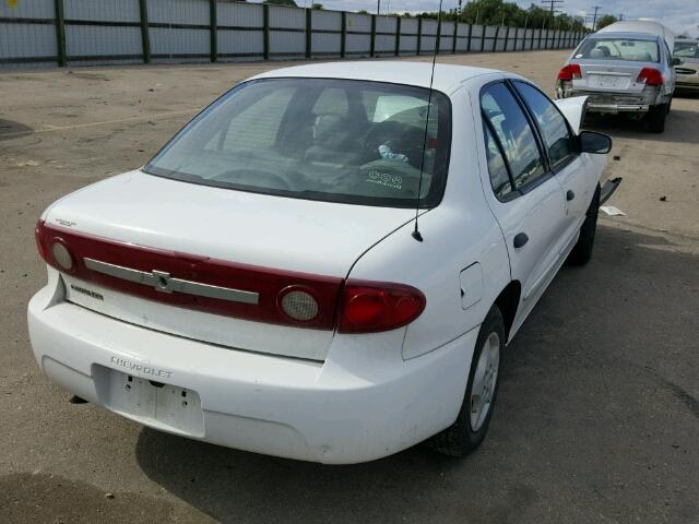 1G1JC52F237288747 - 2003 CHEVROLET CAVALIER WHITE photo 4