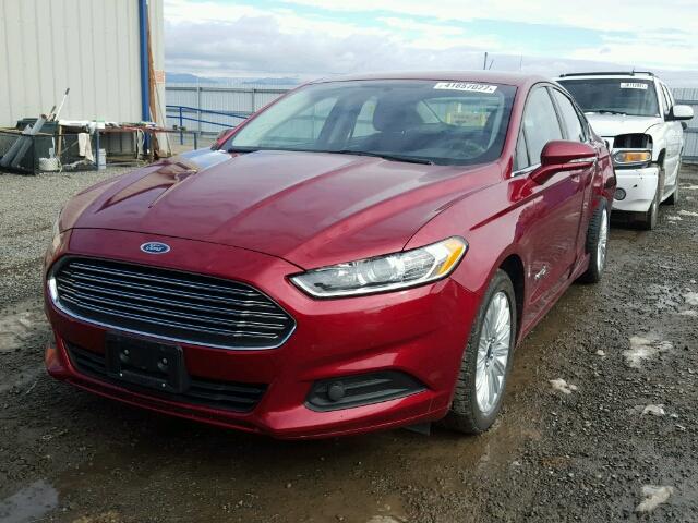 3FA6P0LU3FR115582 - 2015 FORD FUSION RED photo 2