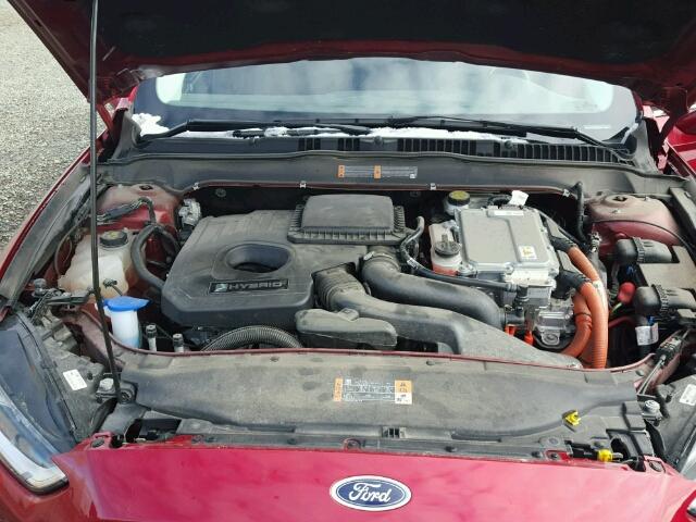 3FA6P0LU3FR115582 - 2015 FORD FUSION RED photo 7