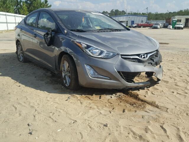 5NPDH4AE7EH491477 - 2014 HYUNDAI ELANTRA GRAY photo 1