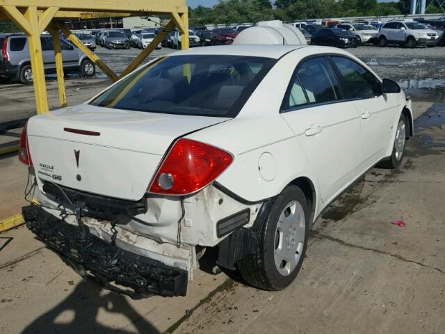 1G2ZF57B484273350 - 2008 PONTIAC G6 VALUE L WHITE photo 4