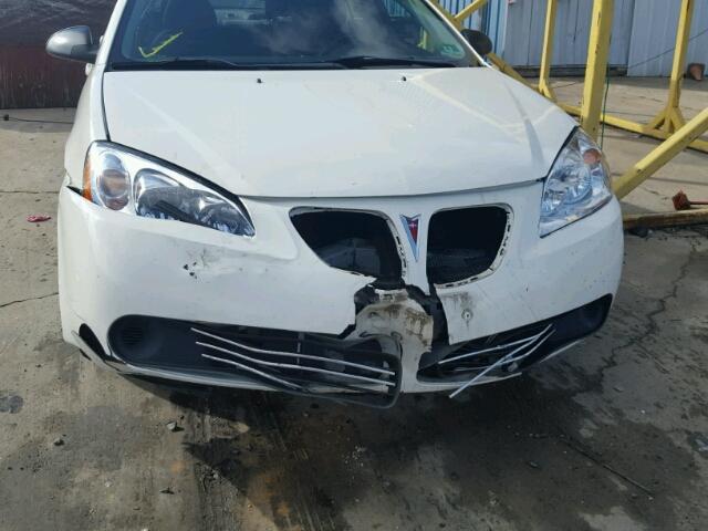 1G2ZF57B484273350 - 2008 PONTIAC G6 VALUE L WHITE photo 9