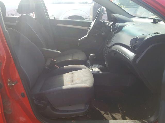 KL1TD56617B060255 - 2007 CHEVROLET AVEO BASE Qırmızı foto 5