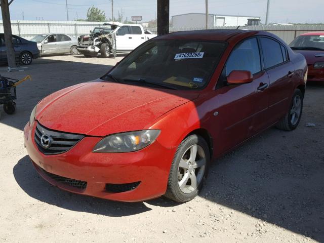 JM1BK12F341169830 - 2004 MAZDA 3 I RED photo 2