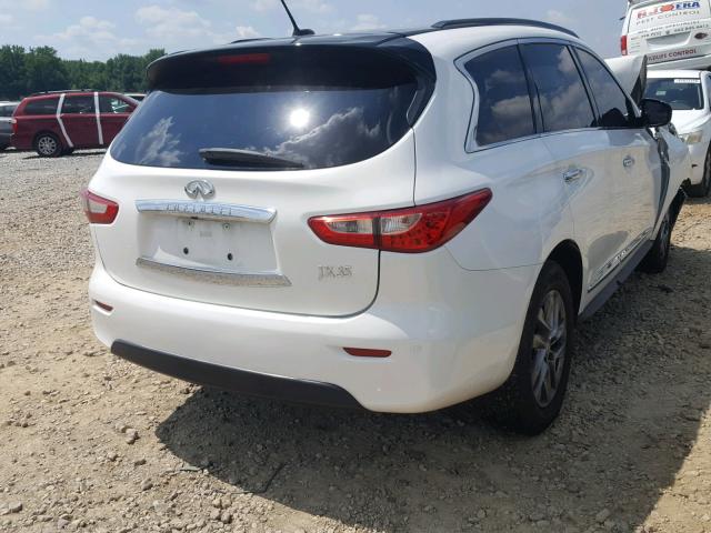 5N1AL0MM9DC343835 - 2013 INFINITI JX35 BASE WHITE photo 4