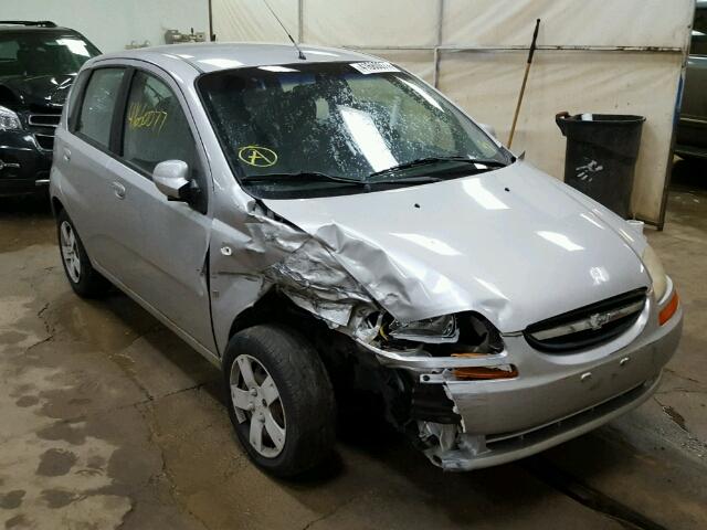 KL1TD66607B694646 - 2007 CHEVROLET AVEO BASE SILVER photo 1