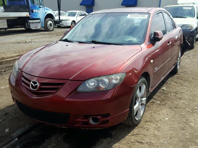 JM1BK323461484527 - 2006 MAZDA 3 S MAROON photo 2