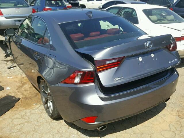 JTHBF1D2XF5061861 - 2015 LEXUS IS GRAY photo 3