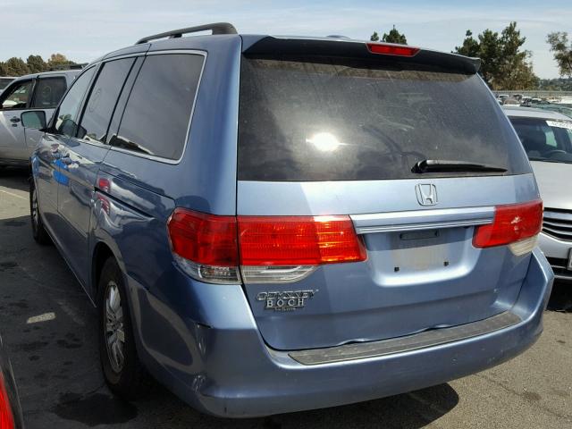 5FNRL38769B019720 - 2009 HONDA ODYSSEY EX BLUE photo 3