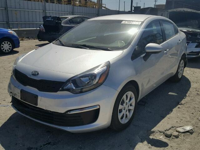 KNADM4A32G6645825 - 2016 KIA RIO LX SILVER photo 2