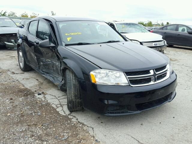 1C3CDZAB2CN310250 - 2012 DODGE AVENGER BLACK photo 1